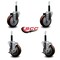 Service Caster 4'' Maroon Poly Wheel Swivel 3/4'' Expanding Stem Caster Set 2 Brakes, 4PK SCC-EX20S414-PPUB-MRN-2-TLB-2-34 - alternate 5